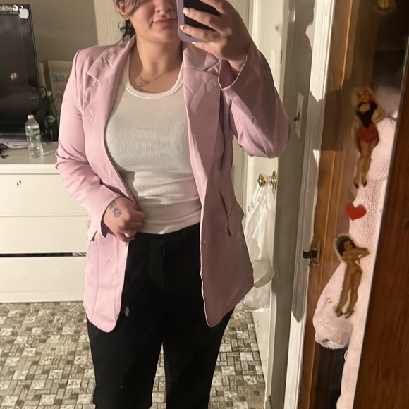 SHEIN SXY Lapel Neck Single Breasted Blazer - Picture 10 of 10